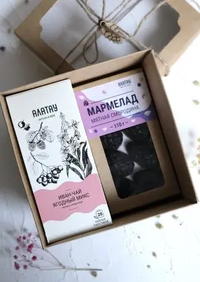 Подарочный набор «Ягодный» 4 в 1 (чай и мармелад) Подарочный набор «Ягодный» 4 в 1 (чай и мармелад)