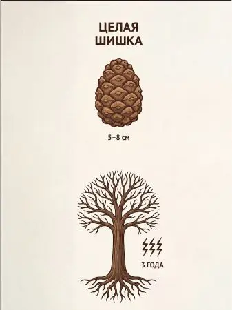 Мульча для сада из шишек целых 5 кг